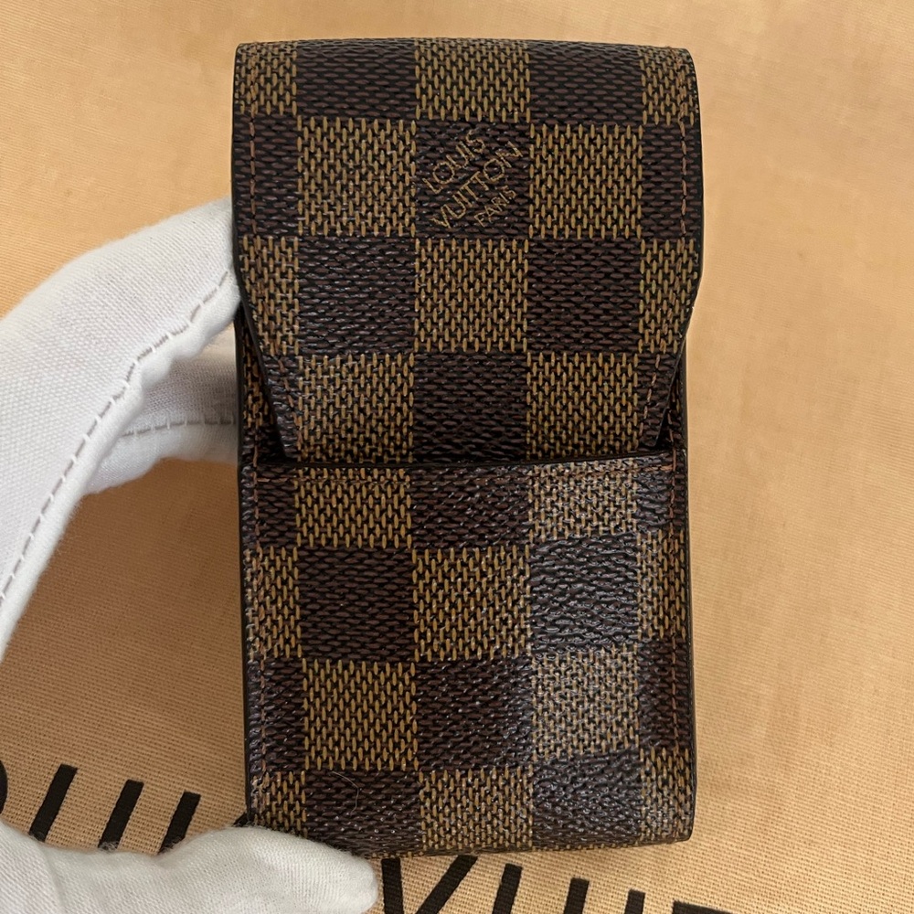 Louis Vuitton Damier Ebene Cigarette Accessory Case Unisex EUC COA Circa 2007 - Picture 4 of 17